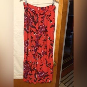 ETT:TWA by Anthropologie Margo wide leg floral pants SZ 4